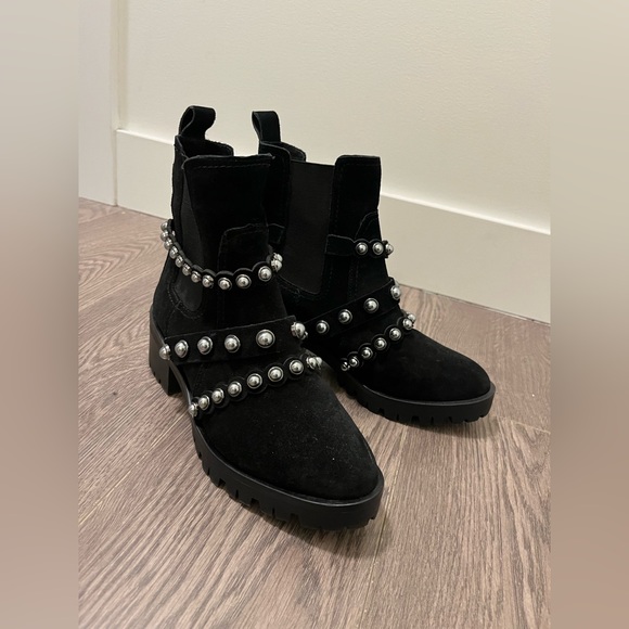 Suede & Studs Lug Sole Chelsea Boot - Picture 2 of 2